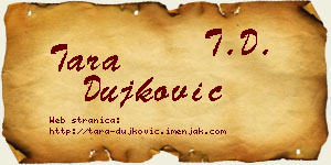 Tara Dujković vizit kartica